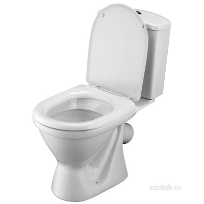 Унитаз - компакт с сиденьем полипропилен Алькор 1WH302196 Сантек фото в интернет-магазине Русалия