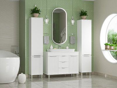 Шкаф - пенал Enfida 35 универсальный правый (белый) ENF-05035-010P Brevita фото в интернет-магазине Русалия