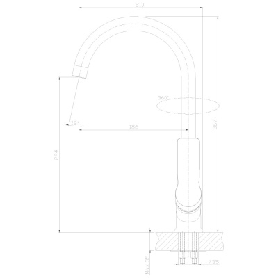 Смеситель для кухонной мойки Rossinka RS27 (RS27-23) фото в интернет-магазине Русалия