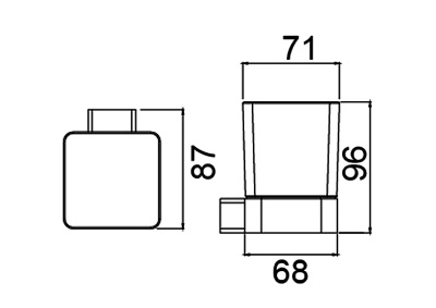 Стакан для зубных щеток Timo Selene (14033/03) черный фото в интернет-магазине Русалия