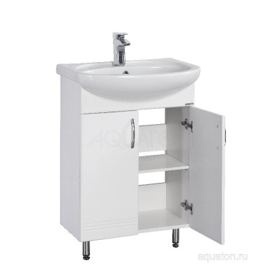 Тумба под раковину AQUATON Онда 60 белый 1A122801ON010 фото в интернет-магазине Русалия