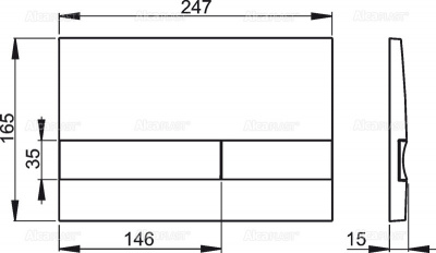 Клавиша смыва M1721 хром Alcaplast фото в интернет-магазине Русалия