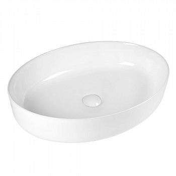 BOND S62-550 Раковина накладная овальная 55*40*14см белая фото в интернет-магазине Русалия