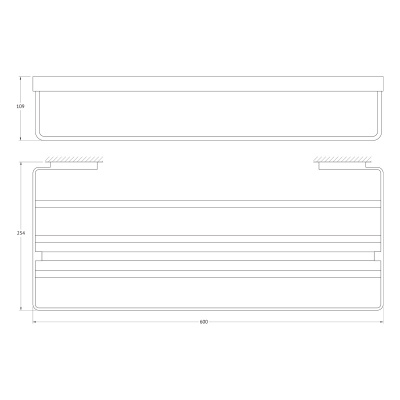 Полка для полотенец со штангой 60 см 838160A Regen Artwelle фото в интернет-магазине Русалия