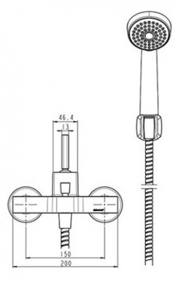 Смеситель для ванны с гарнитуром Spring F679113C-B Bravat фото в интернет-магазине Русалия