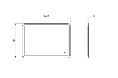 Зеркало прямоугольное Марика 105 c подсветкой ASB-Woodline фото в интернет-магазине Русалия