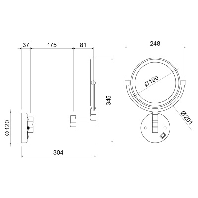 Зеркало Timo с подсветкой Saona (13276/17) фото в интернет-магазине Русалия