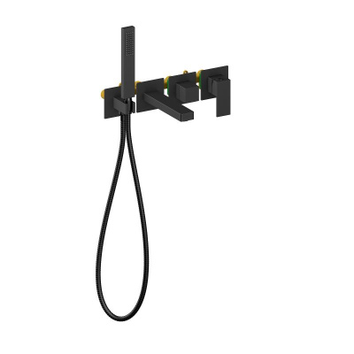 Смеситель встроенный для ванны с душем Timo Selene черный (2014/03YSM) фото в интернет-магазине Русалия