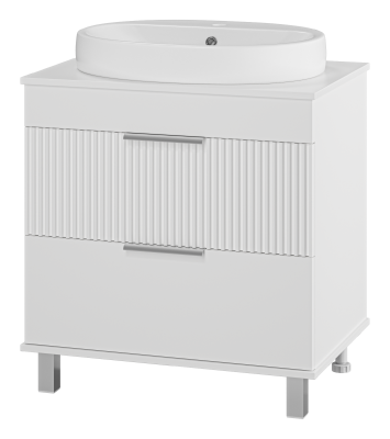 Тумба Enfida 70 (белая) с раковиной Ekokerama Doppia 65 Brevita фото в интернет-магазине Русалия