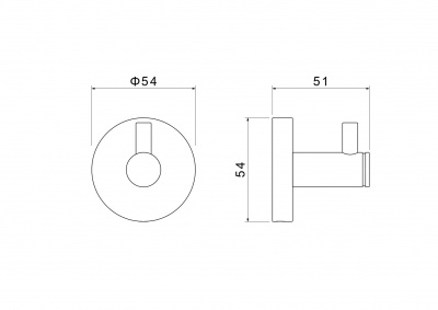 Крючок AQUATEK, матовый черный AQ4101MB ЕВРОПА фото в интернет-магазине Русалия