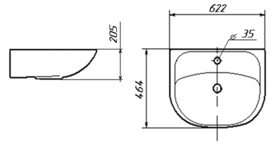 Тумба Амур 60 с раковиной Ekokerama Sonata 60 Misty фото в интернет-магазине Русалия