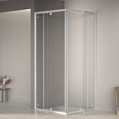 Душевой уголок RGW PA-38 100х100, стекло - прозрачное, профиль хром фото в интернет-магазине Русалия