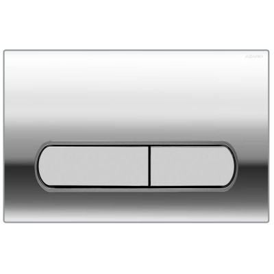 Кнопка смыва AZARIO NEW двойная, пластик, хром (AZ-004.02) фото в интернет-магазине Русалия