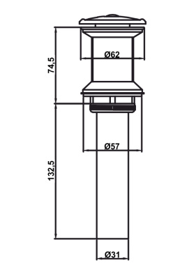 Донный клапан AltroBagno PU 070212A RaSp фото в интернет-магазине Русалия