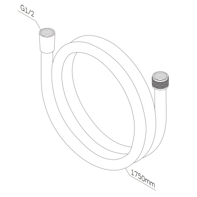 F0417B00 Душ.шланг монолитный 1750 мм, хром AM.PM фото в интернет-магазине Русалия