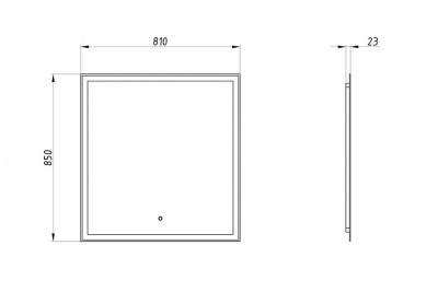 Зеркало прямоугольное Марика 85 c подсветкой ASB-Woodline фото в интернет-магазине Русалия