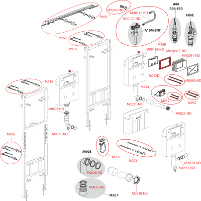 Инсталляция SET AM101/1200+М71 Alcaplast фото в интернет-магазине Русалия