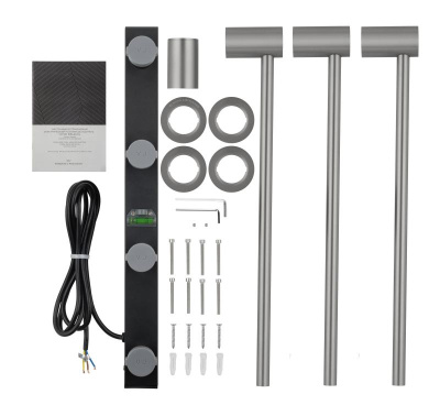 Полотенцесушитель электрический встраиваемый WONZON & WOGHAND HAMBURG, Брашированный никель (WW-AL313-BR) фото в интернет-магазине Русалия