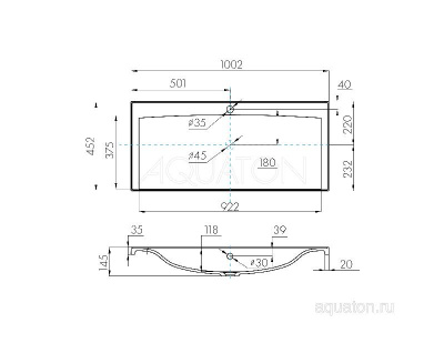 Раковина AQUATON Айрис 100 белая 1A723031AG010 фото в интернет-магазине Русалия