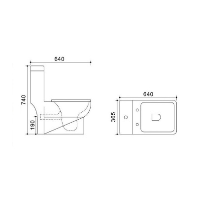 Унитаз-моноблок AZ-1169 ZENO с сиденьем микролифт Azario фото в интернет-магазине Русалия