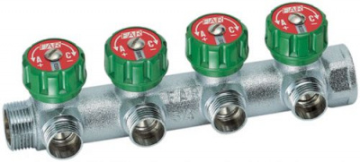 Регулирующий коллектор ВР-НР 3/4 с 4 отводами 1/2 FK 3824 3412 FAR фото в интернет-магазине Русалия