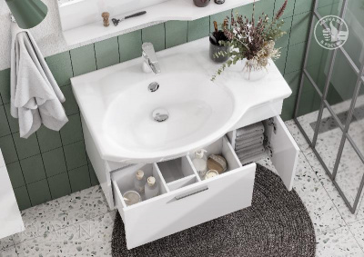 Тумба под раковину AQUATON Инди 80 белый 1A188401ND010 фото в интернет-магазине Русалия