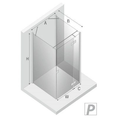 Душевое ограждение NEW TRENDY REFLEXA R 80x120x200 EXK-5198 (хром) фото в интернет-магазине Русалия