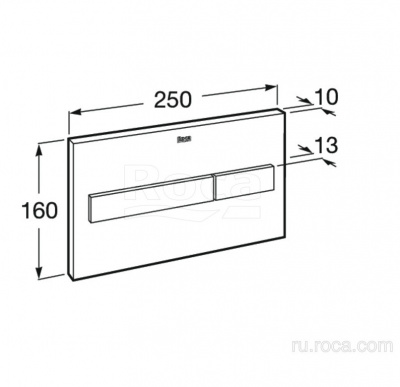 Клавиша смыва для инсталляции PL-7 890088309 стеклянная белая Roca фото в интернет-магазине Русалия