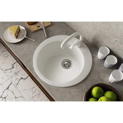 Кухонная мойка Dr. Gans ГАЛА 25.010.B0510.401, белый фото в интернет-магазине Русалия