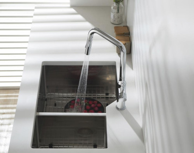 Смеситель для кухни с выдвижной лейкой Timo Saona (2386/00FL) хром фото в интернет-магазине Русалия