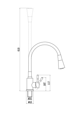Смеситель для кухонной мойки Savol (S-3002H-01) фото в интернет-магазине Русалия