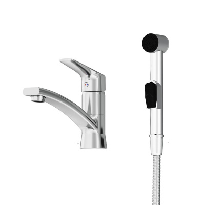 770230001 Jupiter, смеситель с поворотным изливом и гиг. душем, хром фото в интернет-магазине Русалия