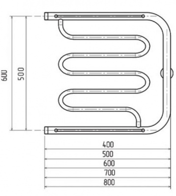 Полотенцесушитель ПМ2 60*80 П Тругор фото в интернет-магазине Русалия