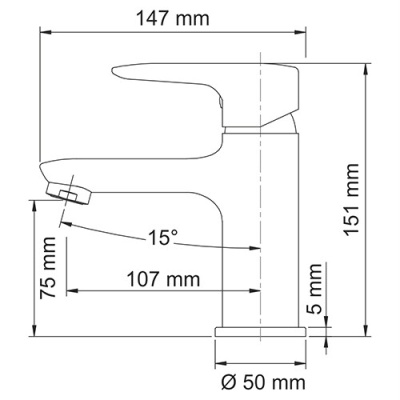 Vils 5603 Смеситель для умывальника Wasserkraft фото в интернет-магазине Русалия