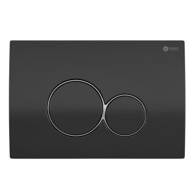 Клавиша смыва Виктория PN44061BC черная матовая/хром Point фото в интернет-магазине Русалия