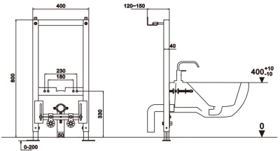 MARCO BIDE Инсталляция для подвесного биде,IBERICA BLANCA фото в интернет-магазине Русалия