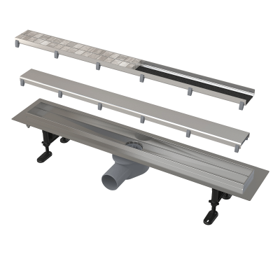 Водоотводящий желоб с двойной решеткой APZ13-DOUBLE9-950 (AG071401950) Alcaplast фото в интернет-магазине Русалия