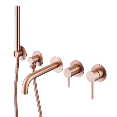 Смеситель ABBER Wasser Kreis AF8130MRG для ванны скрытого монтажа, розовое золото матовое фото в интернет-магазине Русалия