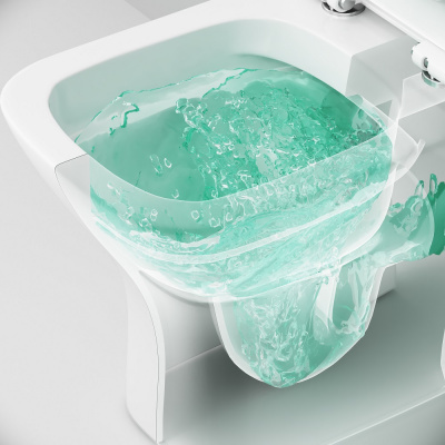 C908601SC Gem унитаз-компакт  без ободка с сиденьем микролифт Am.Pm фото в интернет-магазине Русалия