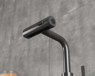 Смеситель для кухни с выдвижной лейкой RUSH Tinos (TI3732-18Grey) фото в интернет-магазине Русалия