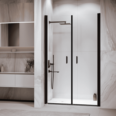 Душевая дверь RGW PA-104B 1000, стекло прозрачное, профиль черный фото в интернет-магазине Русалия