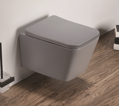 Унитаз подвесной с сиденьем микролифт 5170MH светло-серый матовый CeramaLux фото в интернет-магазине Русалия