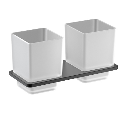 Стакан для зубных щеток двойной Timo Torne черный (43034/03) фото в интернет-магазине Русалия