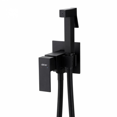 Смеситель ABBER Daheim AF8226B с гигиеническим душем, черный матовый фото в интернет-магазине Русалия