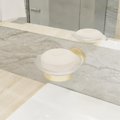 Мыльница FIXSEN COMFORT GOLD FX-87008, золото матовое фото в интернет-магазине Русалия