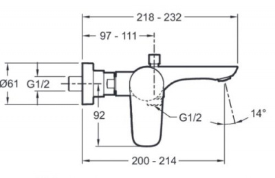 Смеситель для ванны Aleo E72282-CP Jacob Delafon фото в интернет-магазине Русалия