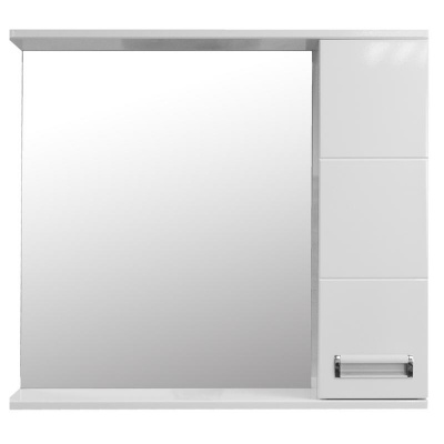 Зеркало-шкаф Loranto Дина 75, 750х700х140 правостороннее, белое (CS00049720) фото в интернет-магазине Русалия