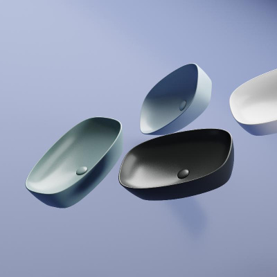 Умывальник чаша накладная овальная Element 600*380*138мм CN6049 Ceramica Nova фото в интернет-магазине Русалия