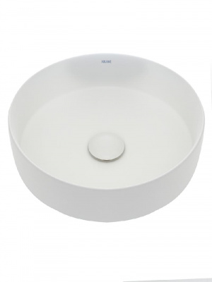 AQM5012 Раковина накладная круглая, цвет белый матовый. 355x355x120 фото в интернет-магазине Русалия