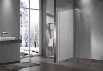 Душевая перегородка Walk-In VSW-1H600CLBN, 600*2000, брашированный никель, стекло прозрачное Vincea фото в интернет-магазине Русалия